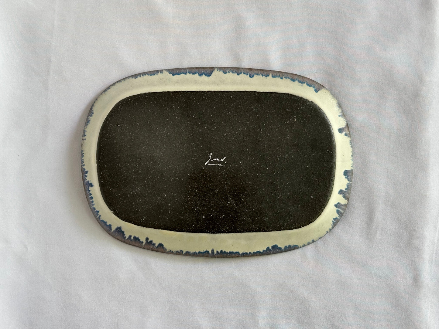 【3RD CERAMICS】 パンのお皿 WeekENDS（青）/HK00544