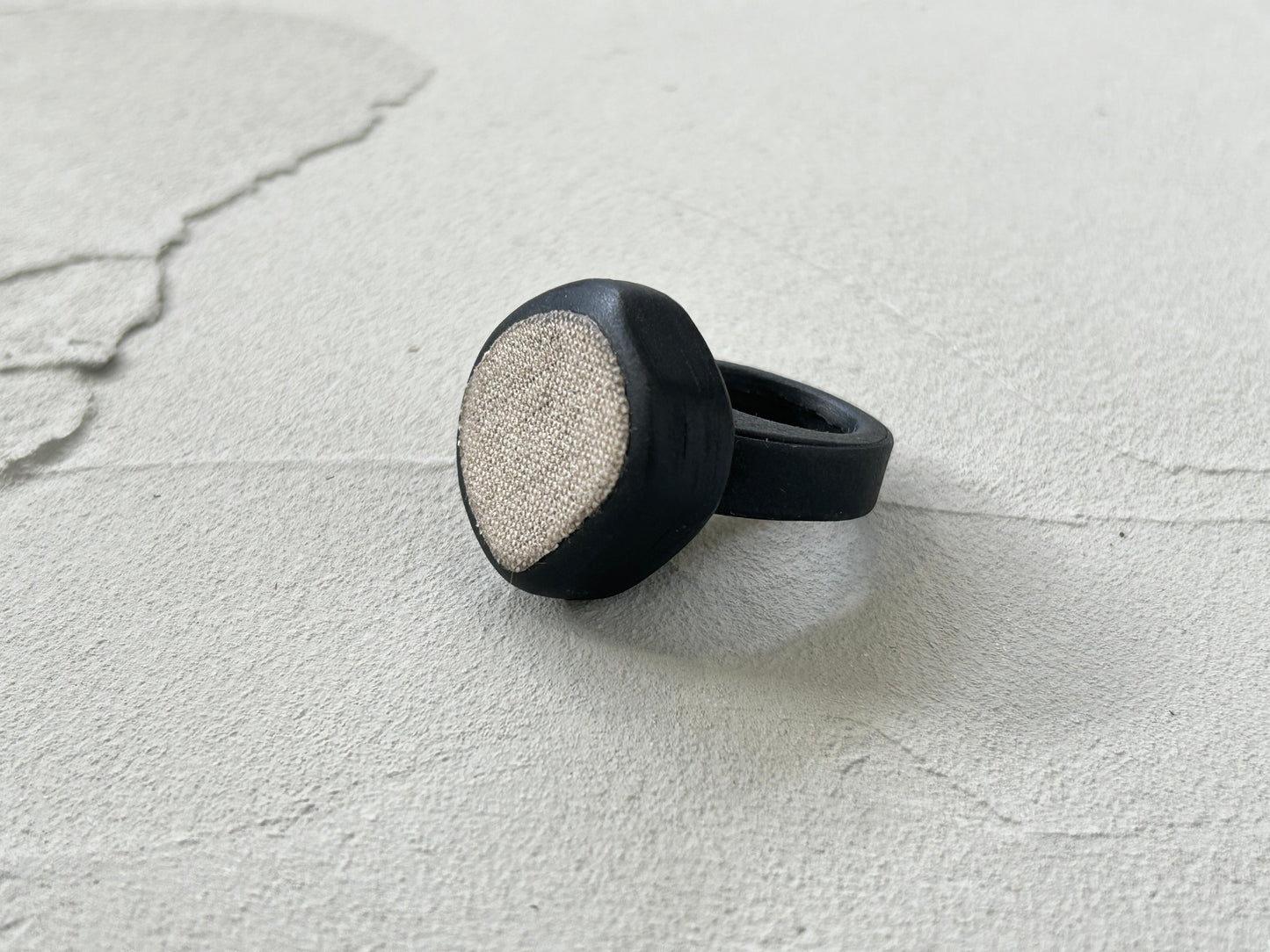 【Langackerhäusl】Vieböck Linen  Kiesel ring natural/EP00030