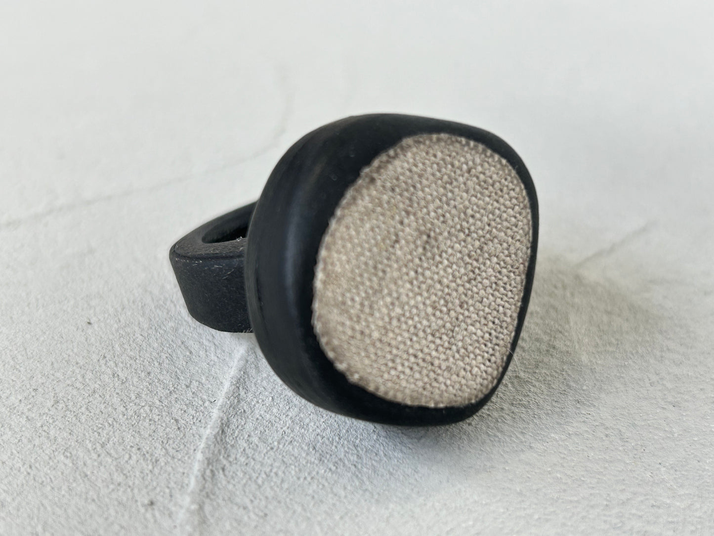 【Langackerhäusl】Vieböck Linen  Kiesel ring natural/EP00030