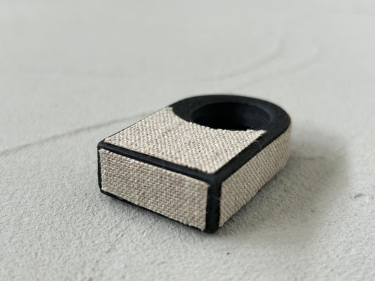 【Langackerhäusl】Vieböck Linen  Mozaik ring natural/EP00029