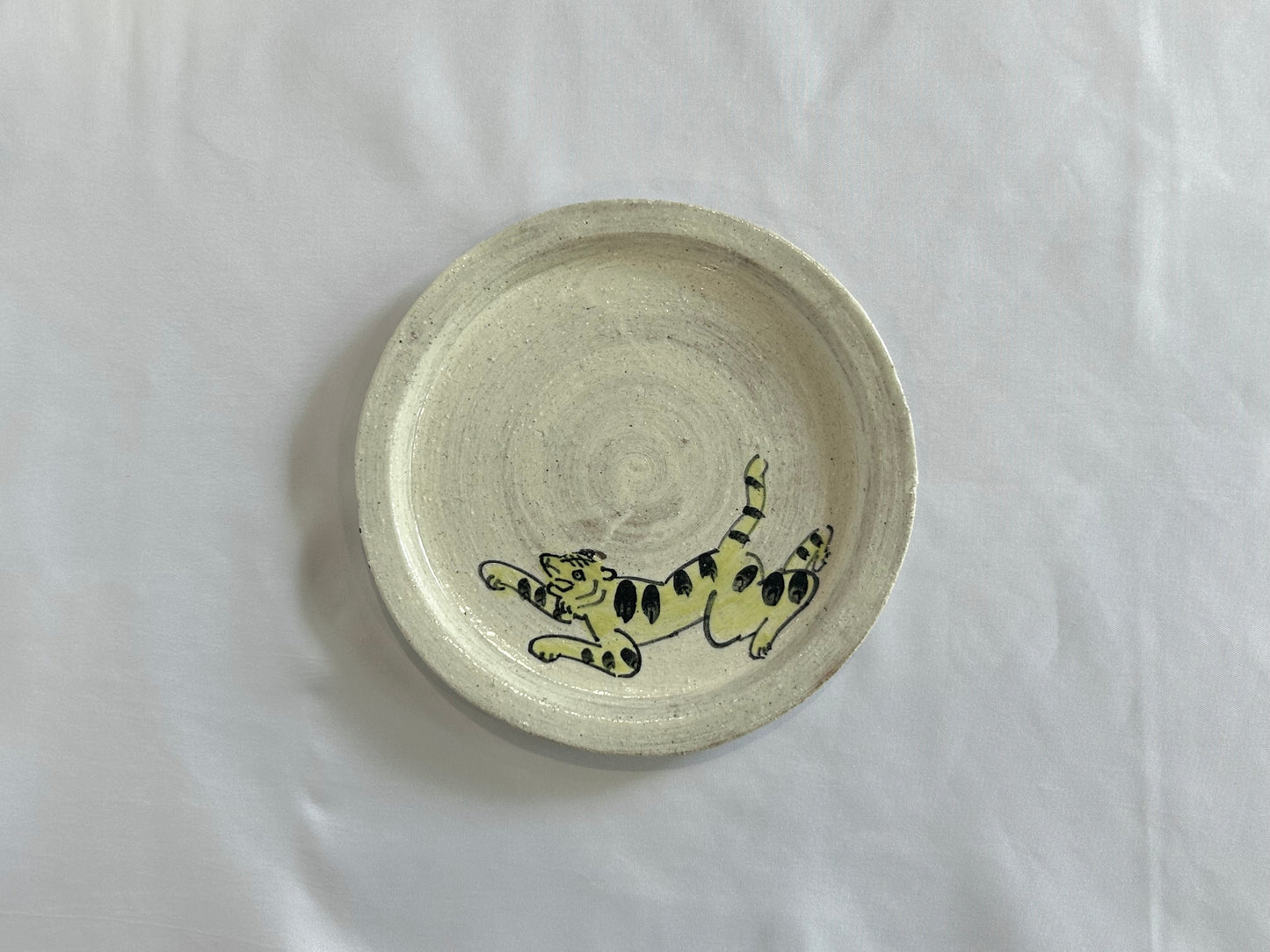 【吉村 尚子】naomitu pottery 粉引５寸皿 トラ B/HK00505