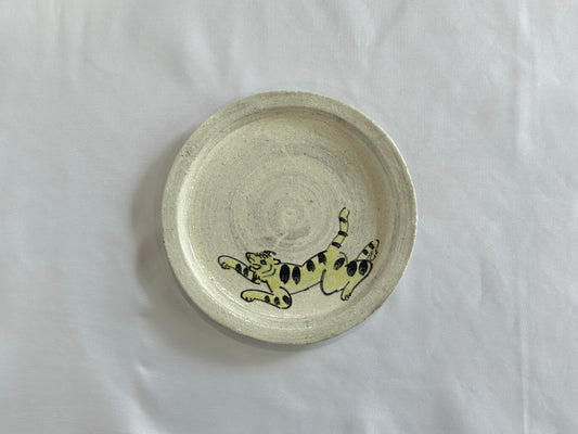 【吉村 尚子】naomitu pottery 粉引５寸皿 トラ B/HK00505