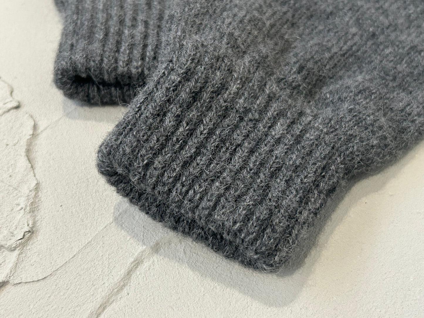 【loomer ルーマー】 Alpaca Knit Gloves LM324-KN011 Natural Grey/HK00455