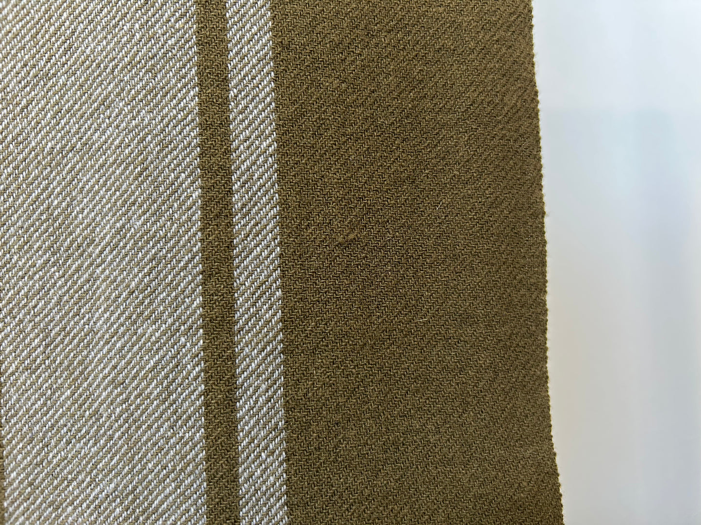 【loomer ルーマー】Lambs Wool Stripe Stole LM324-ST015 Khaki Stripe/LM00008