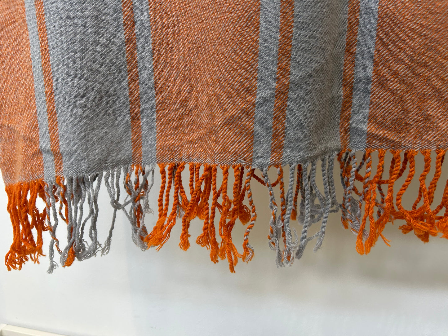 【loomer ルーマー】Lambs Wool Stripe Stole LM324-ST015 Orange Stripe/LM00008