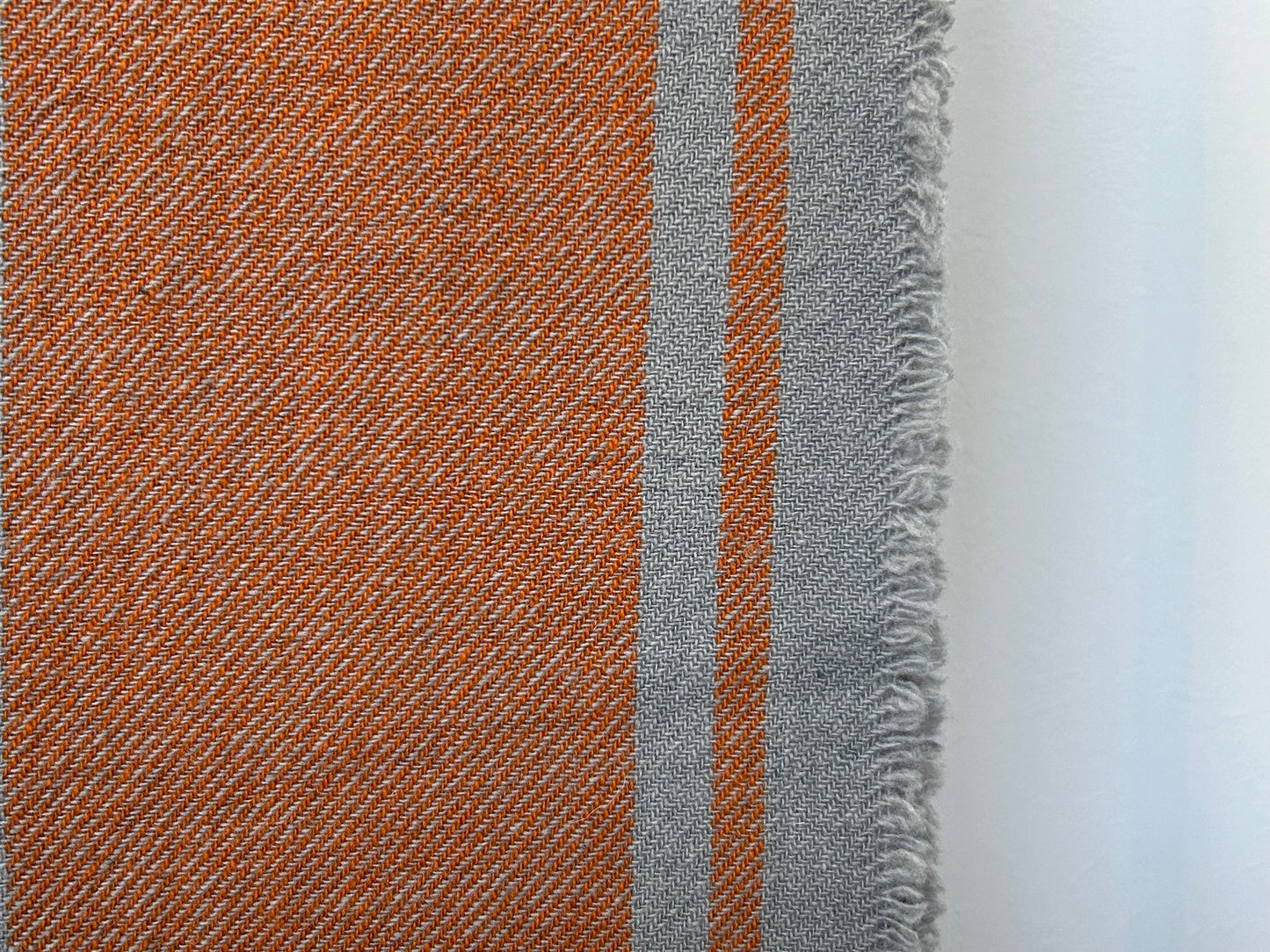 【loomer ルーマー】Lambs Wool Stripe Stole LM324-ST015 Orange Stripe/LM00008