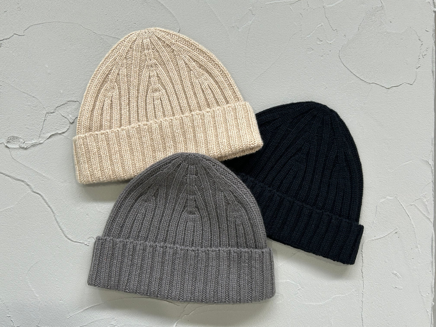 【loomer ルーマー】Cashmere Knit Cap LM324-KN008 Grey/LM00005