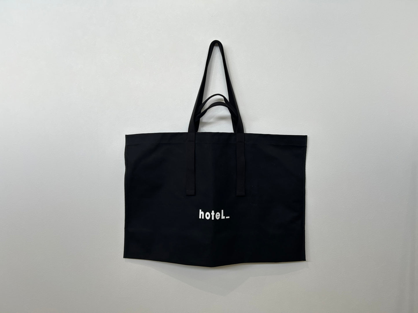 【hoteL_ ホテルアンダースコア】2way travel big tote bag BLACK BG0101/HT00009