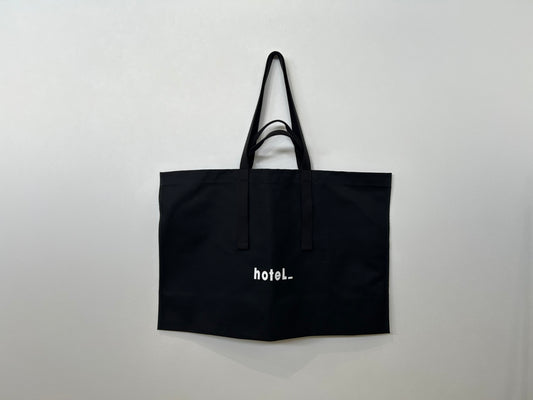 【hoteL_ ホテルアンダースコア】2way travel big tote bag BLACK BG0101/HT00009