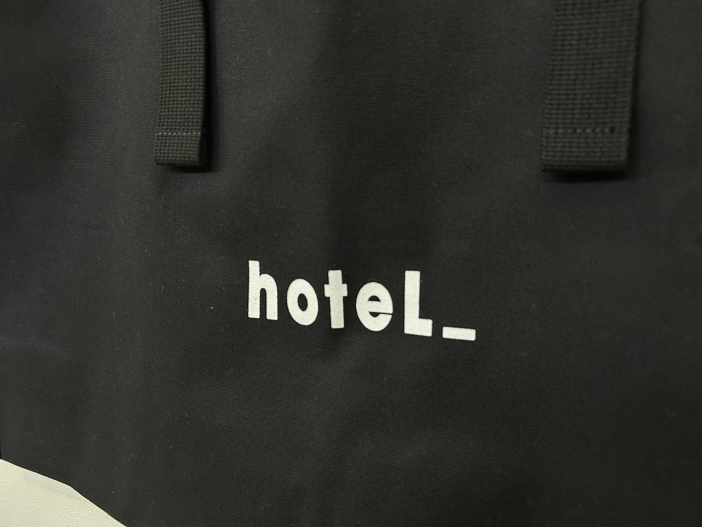 【hoteL_ ホテルアンダースコア】2way travel big tote bag BLACK BG0101/HT00009