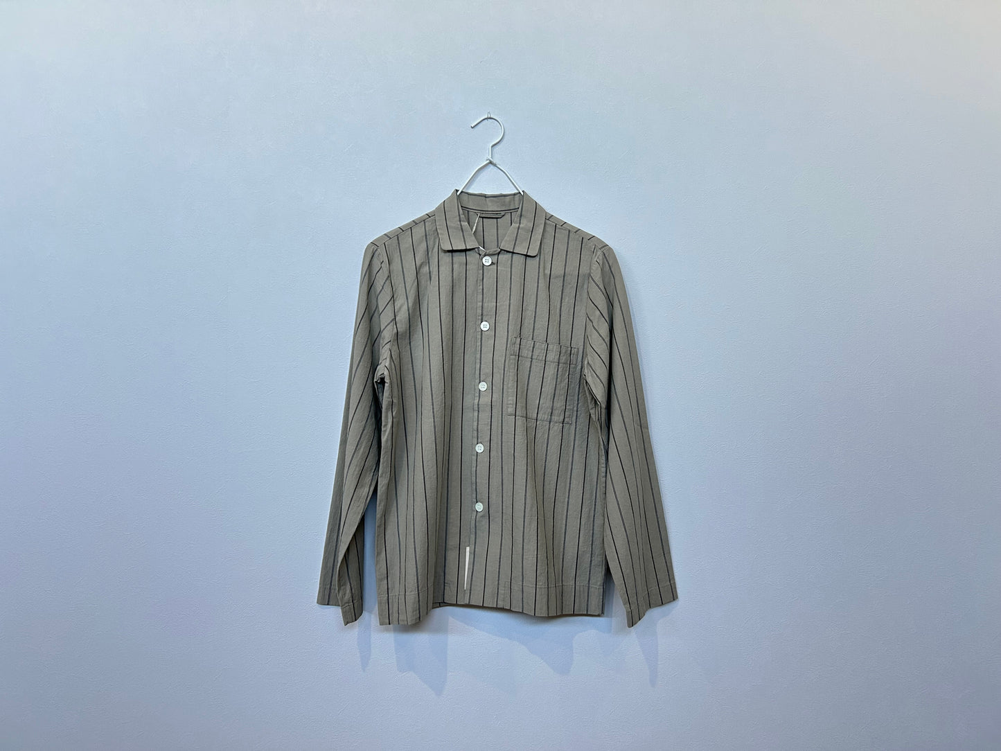 【hoteL_ ホテルアンダースコア　】long-sleeved shirts beige stripe PJ0502/HT00005