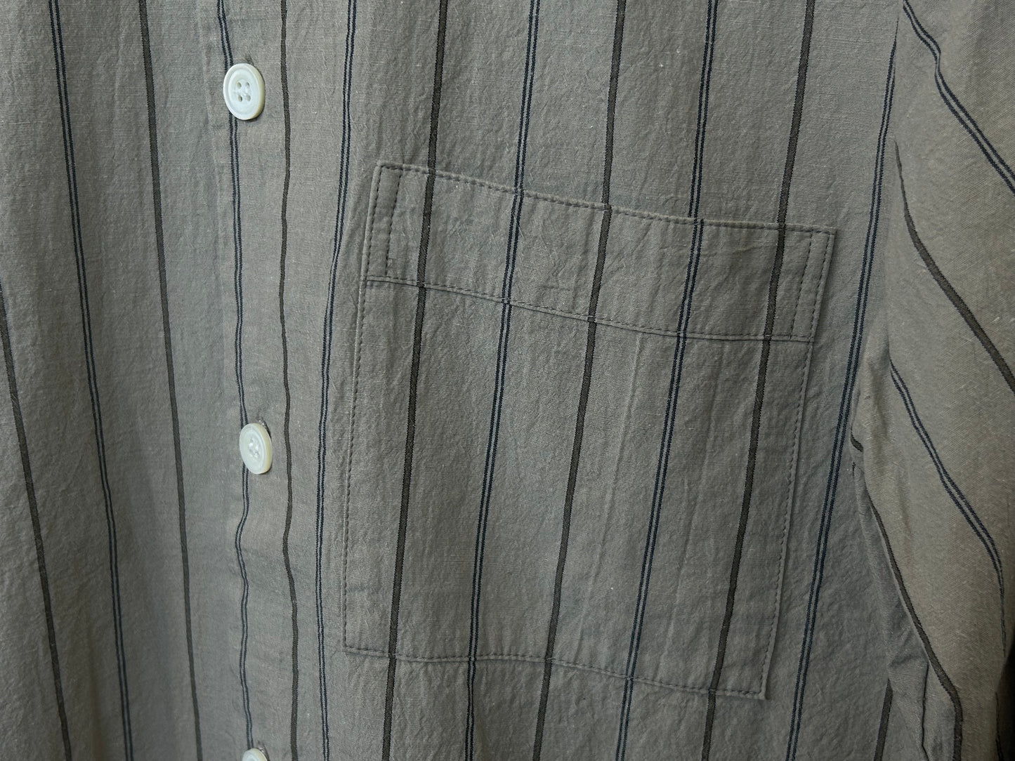 【hoteL_ ホテルアンダースコア　】long-sleeved shirts beige stripe PJ0502/HT00005