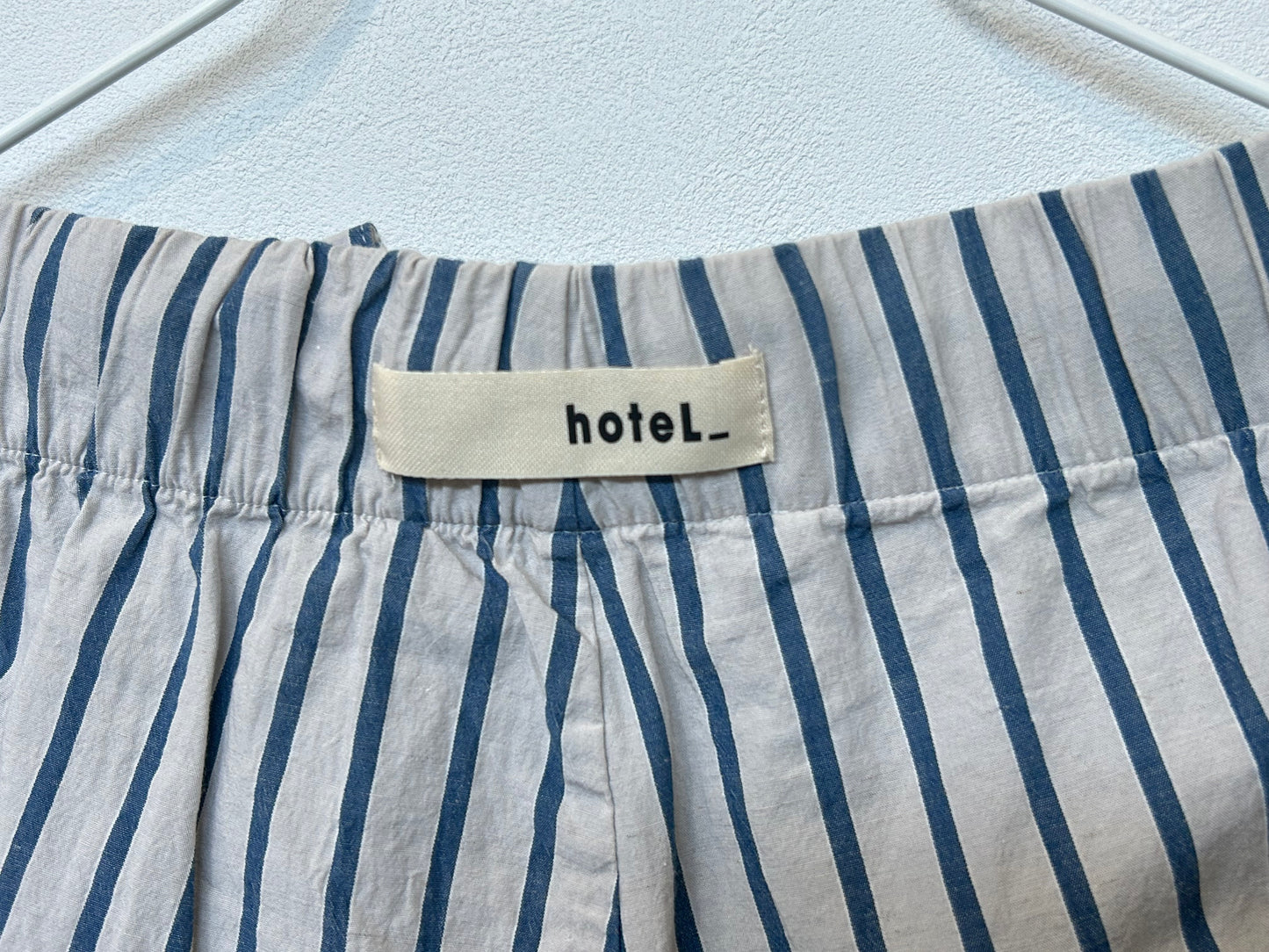 【hoteL_ ホテルアンダースコア　】pants blue stripe PJ0604/HT00008