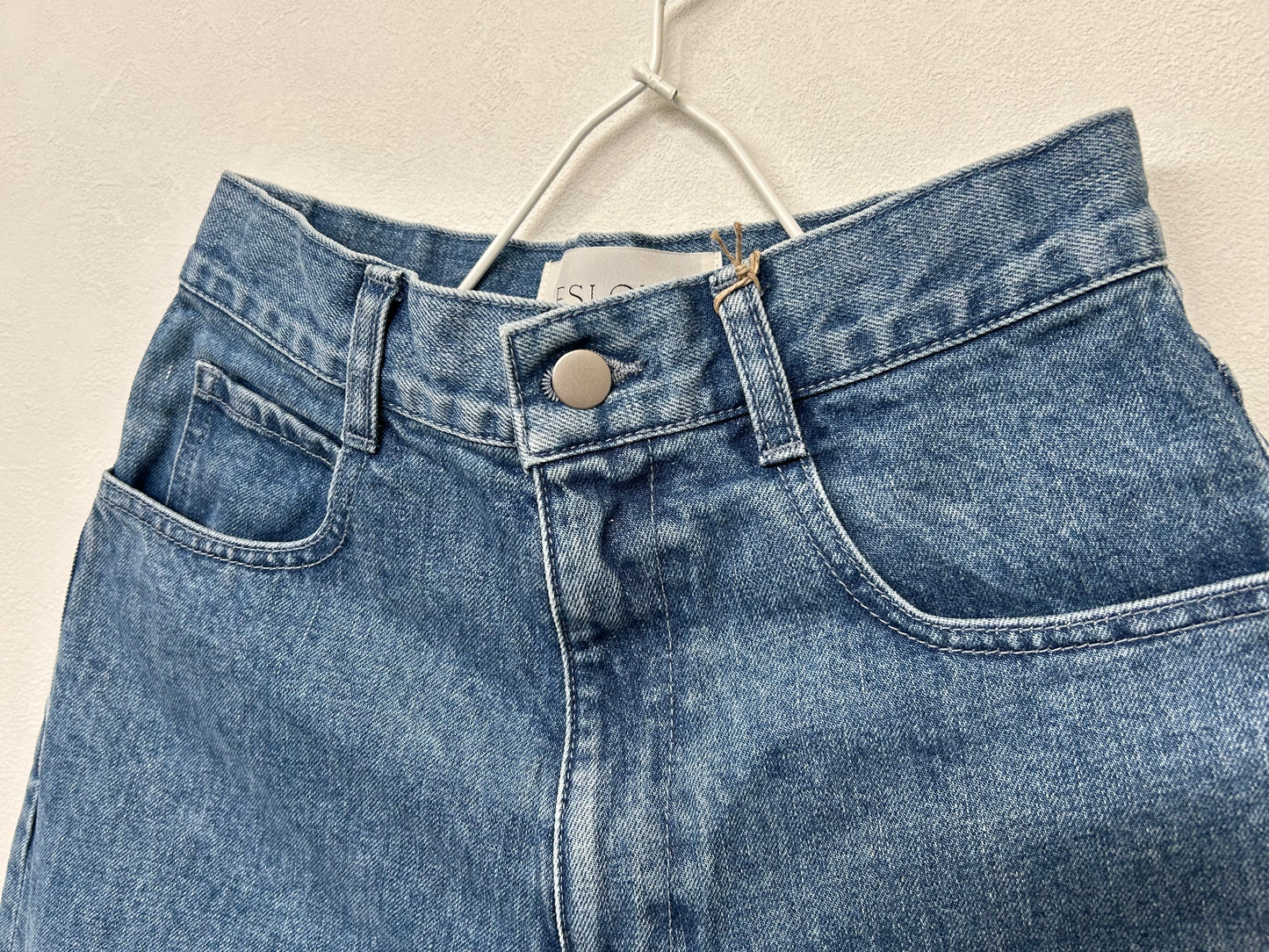 【ESLOW エスロー】DENIM WIDE STRIGHT PANTS PATTERN BLEACH/HK00468