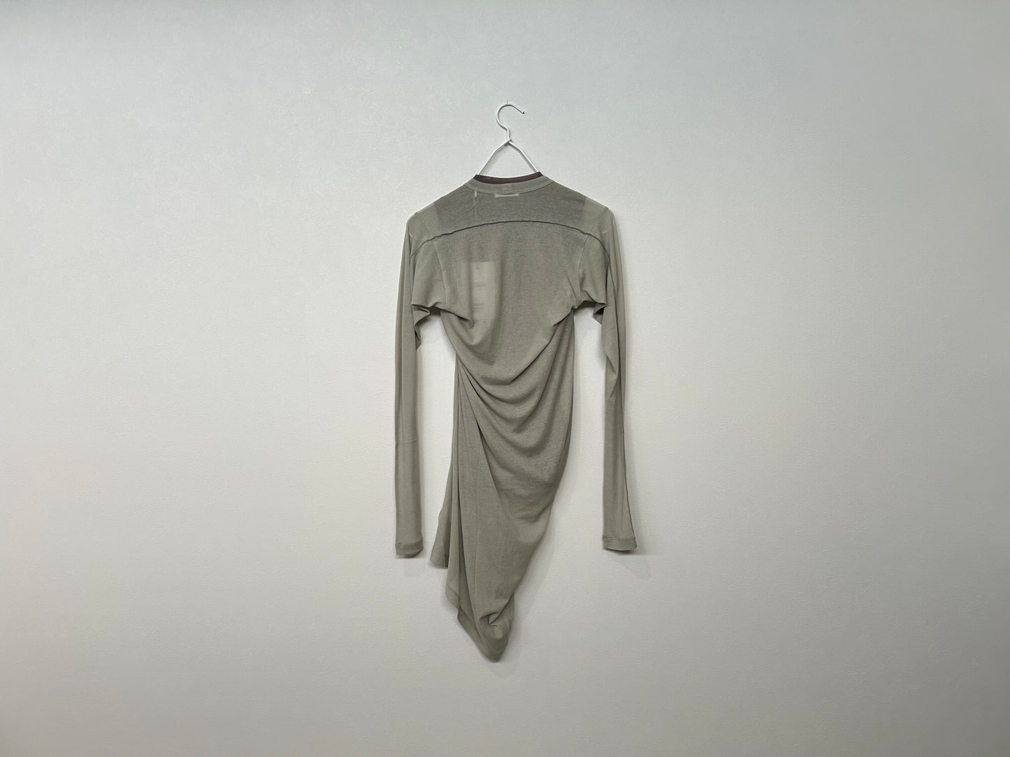 【ESLOW エスロー】SHEERED JERSEY LAYERED LONG SLEEVE TEE/HK00470