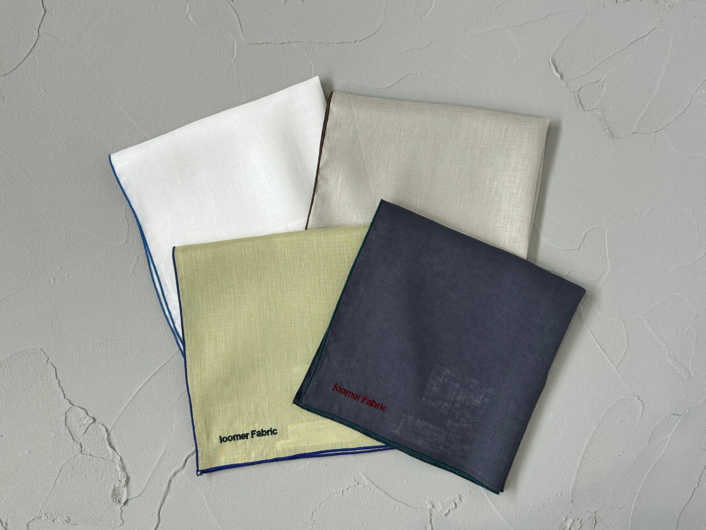 【loomer ルーマー】Embroidery Linen Cloth(Small) LM125-LC054 Charcoal/HK00489