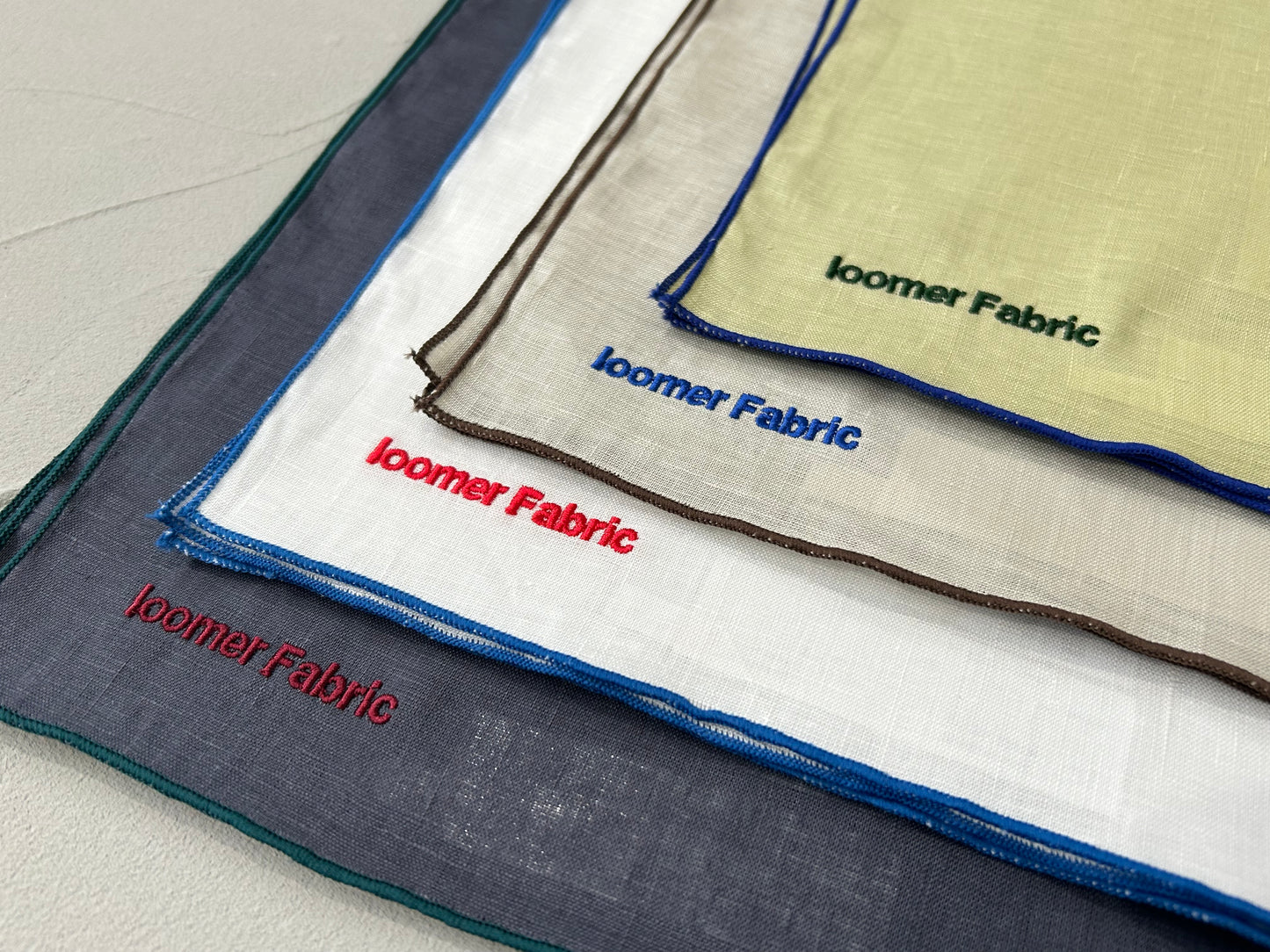 【loomer ルーマー】Embroidery Linen Cloth(Big) LM125-LC055 Charcoal/HK00490