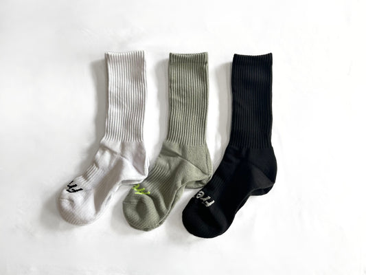 【FreshService】SIGNATURE 3-PACK SOCKS(WHT×GRY×BLK)/HK00593